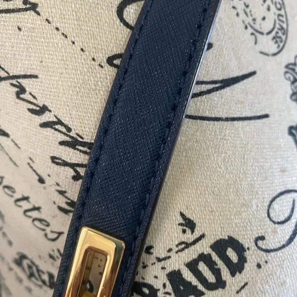 Michael Kors Dark Blue Hamilton Crossbody Bag with Gold Details - Picture 9 of 16